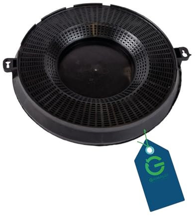 G GRIMALDI Filtro Carbone Attivo Type 48 | 23,5x3 cm Compatibile con Elica e Whirlpool e Electrolux e Indesit e Smeg e Bauknecht | Ricambio F00572, CFC0140064, C00506509, 9029793610