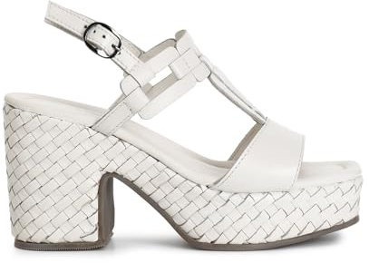 CAFèNOIR - Keilsandalen Aus Geflochtenem Leder In T-Form, Für Frauen