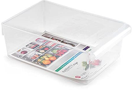 Acan Tradineur - Cajón Organizador Reutilizable para frigorifico Nº 9 - Fabricado en poliestireno - Recipiente Transparente de plástico - 10 x 19,5 x 29 cm
