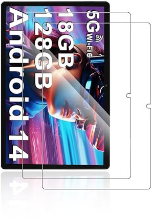 yystao 2 protectores de pantalla para tableta DMOAO D3 de 10 pulgadas, cristal templado 9H, compatible con DMOAO Tablet D3, resistente a los arañazos, sensible al tacto, alta definición transparente