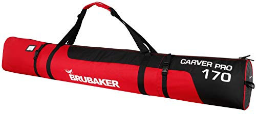BRUBAKER Skisack Carver PRO Skitasche Skibag OVP 170 cm Schwarz/Rot