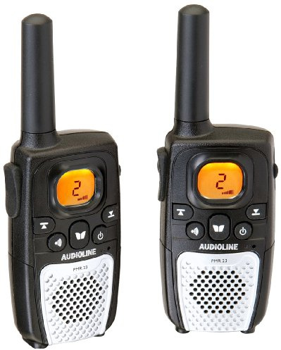 Audioline PMR 23 Funkgerät-Set mit LCD-Display (8 Kanäle, Gürtelclip, Tastensperre)