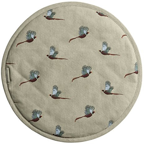 Sophie Allport - Pheasant Circular Single Fabric Hob Cover, 100% Cotton, 38cm Diameter