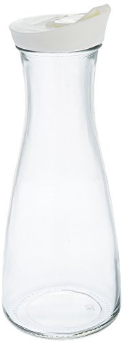 Grant Howard Getränke Glas Karaffe und Dekanter mit Weiß Schraubverschluss, 1 l, transparent