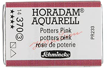 Schmincke – HORADAM® AQUARELL - feinste Künstler-Aquarellfarben, 370 Potters Pink, 14 370 043, 1/1 Näpfchen
