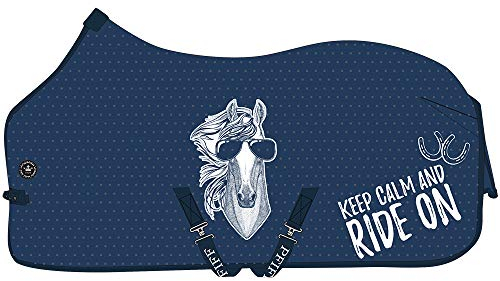 PFIFF 102657 Fliegendecke 'Keep Calm…', blau 115