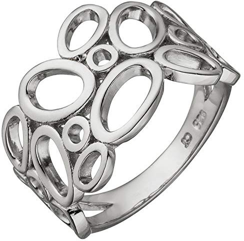 Jobo Damen-Ring breit aus 925 Sterling Silber Größe 62