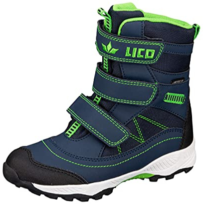 Lico Sundsvall V Jungen Schneestiefel, marine/lemon, 37 EU