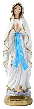 Uziqueif Maria Mutter Gottes Skulptur Deko Geschenk Madonna Figur Lourdes Statue groß 34.5cm Statuette,Statue