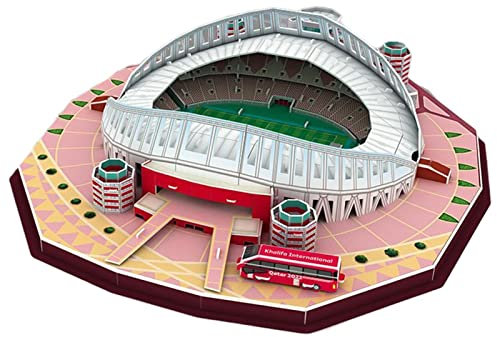 pologmase Puzzle de stade Qatar - Modèle de puzzle 3D du stade de la Coupe du monde de football au Qatar - Jouet pour - Cadeau à faire soi-même - Souvenirs pour les amateurs de football