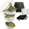 Home Coast ® Premium Grinder | Crusher weiß Ø 63mm 4teilig | Nano Keramik beschichtete Kräutermühle mit Zubehör | Grinder inkl. Box, Reinigungsset und Tragetasche für unterwegs
