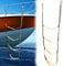 4 Step Boat Ladder Marine Rope Ladder, Boat Ladder Foldable Boat Rope Ladder for Boat Detachable Boat Rope Ladder for Inflatable Boat Kayak
