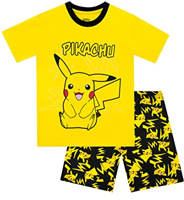 Pokémon Pyjamas Boys Pikachu Short Pyjama Set Yellow 8-9 Years