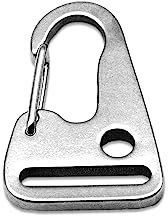 Joyzol Edelstahl-Schlingen-Clips, 5 Stück Federtor-Schnellverschluss-Karabiner, robuste HK-Clips für den Außenbereich, Rucksack, Paracord, taktisches Taschenzubehör, 20 mm