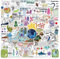 100 Stücke Meme Sticker, Lustige Biochemie Aufkleber, Biologie Labor Aufkleber, Studenten-Aufkleber-Set über Zellen, Bakterien, Zellstrukturdiagramm, Wissenschaftler
