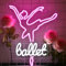 GLYOX Panneau néon de ballet, Dancing Neon Panneau LED Light Up pour salle de danse, académie, chambre, maison, fille, ballet, salle de classe, chambre à coucher, anniversaire, fête, décorations