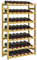 HOMCOM Portabottiglie da Terra a 7 Livelli per 42 Bottiglie, Scaffale per Vini Salvaspazio in Legno di Pino, 63x25x102cm, Legno Naturale