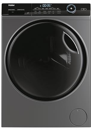 Haier I-Pro Series 5 Freestanding Washer Dryer, 10 Kg Wash + 6 Kg Dry, 1400 RPM, Direct Motion Motor, Wi-Fi, I-Refresh & Anti-Bacterial Treatment, Anthracite, 60x62x85 cm - HWD100-B14959S8NU1
