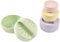 BÉABA, Lot 4 Jouets de Bain Silicone, Empilables, Gigognes, Ergonomiques, Formes et tailles différentes, Développe la motricité, Silicone Doux, Failce à ranger, Menthe au lait multi couleurs