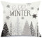 Kissenbezug Weihnachten 40x40 KissenhüLlen Winter Baumwolle WeihnachtskissenbezüGe Weihnachts KissenbezüGe Weinachtsdekorationen Dekoration Wohnzimmer Weihnachtspolster üBerzüGe Fröhlich Grauer