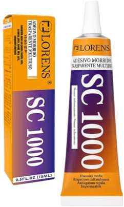 SC 1000, super colla,nuova formula per Smartphone, con Punta di Precisione, Resistente all'Acqua, per Fai da Te e Bigiotteria