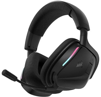 CORSAIR VOID v2 Cuffie da Gioco Wireless con Bluetooth per PC, PS5, PS4, Switch e Dispositivi Mobili – Dolby Atmos, Batteria da 70 Ore, Dual Wireless, Ricarica Rapida – Carbonio