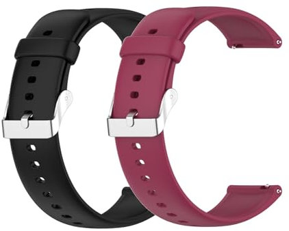 Bracelet Compatible avec Amazfit GTR 2/ 2e Bracelet pour Femmes Hommes,2 Pièces Étanche Remplacement de Silicone Réglable Bracelets de Sport pour Amazfit GTR 2/ 2e