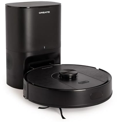 CREATE / NETBOT LS80 / Robot Aspirador Inteligente 8000 Pa con función friegasuelos y Base de Auto Vaciado/Mapeo 3D con tecnología láser, depósito 300 ml, 45W