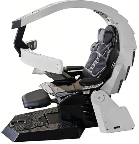 Ergonomic Gaming Chair with Massage Function and Monitor Support System