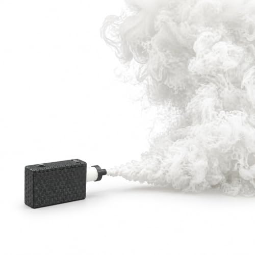 Mini Nebelmaschine Handgerät Tragbar Akku 0s Start 3-Stufen Nebelregelung oder Fernbedienung mit Timer Auto-Stopp für Fotografie Video Hochzeit Party Effekt (Timer automatischer Schutz)