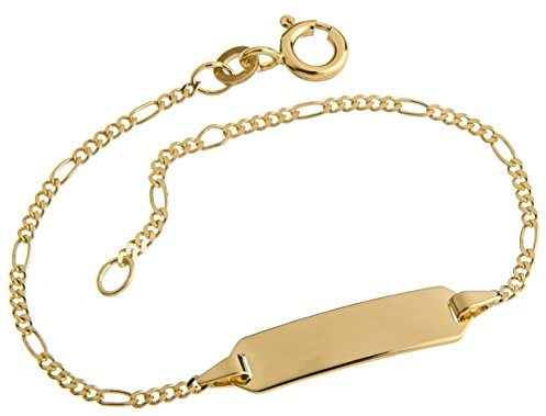 Silberketten Store Baby- / Kinder-Gravurarmband, 333 Gold, inkl. Gravur, Länge 16cm