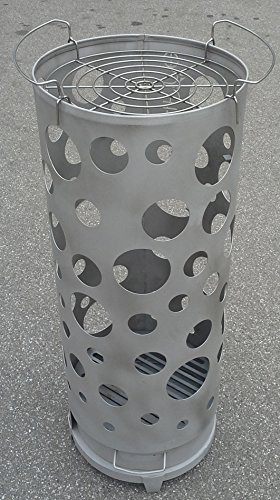 Feuersäule Feuerkorb mit GRILL Funktion BUBBLES rund Höhe: 103cm Durchmesser: 39cm