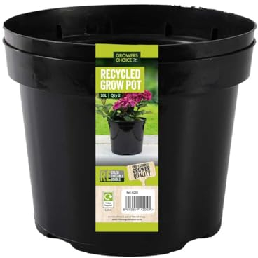 Bosmere N205 Lot de 2 Pots Ronds Noir 10 l