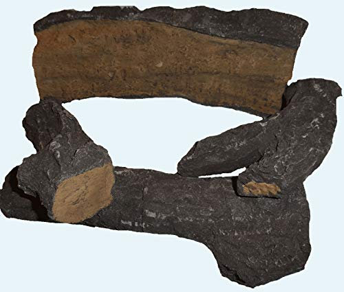 GAS FIRE REPLACEMENT CERAMIC FIBREHAND PAINTED LOG SET FOR GAS COALS COAL FIRE NEW HD SUITABLE FOR LIVING FLAME GAS FIRES ELECTRIC AND BIO ETHANOL FIRES 4PC