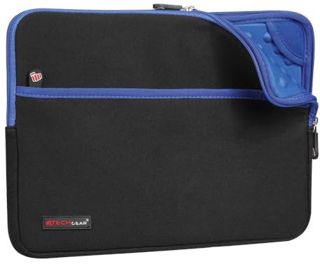 TECHGEAR Tablet Sleeve for Apple iPad Pro 13 (M4) 2024, iPad Air 13 (M3/M2), iPad Pro 12.9 [Also fits Magic Keyboard] Slim Neoprene Zipped Protective Sleeve Case Cover Anti-Shock Bubble Interior