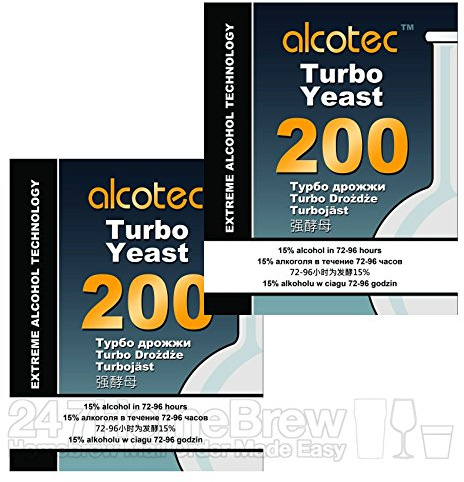 2X Alcotec 200 TT Turbo Yeast Commercial Use High Alcohol fermentaion