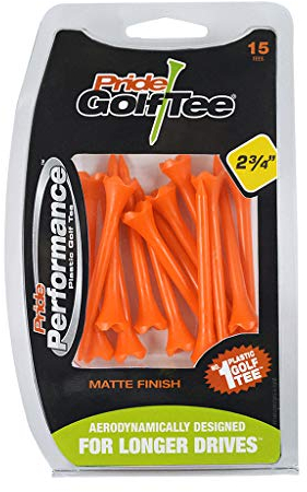 Pride Golf Tees 2 3/4 Orange Pk Unisex Performance Golftees, matt, 7 cm, 15 Stück