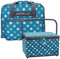 SEMPLIX Bundle Polka Dots Nähmaschinentasche + Nähkorb L (Petrol/türkis)