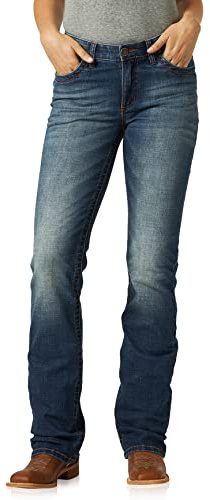 Wrangler Women's Western Mid Rise Stretch Boot Cut Jean