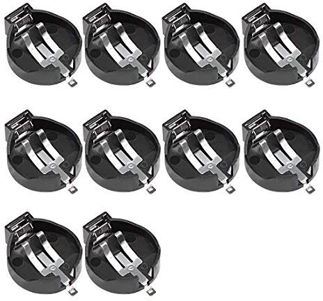 N/A 10 Stück 3 V CR 2450 Batteriehalter für Knopfzelle horizontal