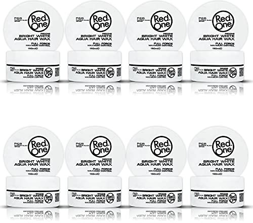 RedOne Cire Aquatique Coiffante Blanc 150 ml | Fournit lisse | Ultra-tenue | Gel Cire | Parfum de pêche | Contrôle Maximum | Lot de 8