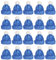 Amosfun 20 Stück Mini Strickmützen Kleine Weihnachtsmütze Weihnachtsmann Mütze Kopfschmuck Party Bevorzugt DIY Handgefertigte Accessoires (Hellblau)