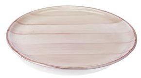 Zafferano Serie Striche Piatto Pizza in Porcellana, Diametro 330 mm, Colore Beige, Lavabile in Lavastoviglie Max 60°, Confezione 2 Pezzi