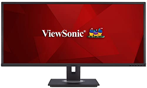 ViewSonic VG3456 Moniteur VA 34 21:9 3440x1440 Pixels, 5ms, 2 x HDMI, DisplayPort, USB Type-C, RJ45, USB, Ergonomique, Noir