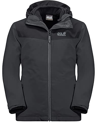 Jack Wolfskin Unisex Kinder SNOWFROST 3IN1 JACKET K 3-in-1-Jacke, phantom, 140