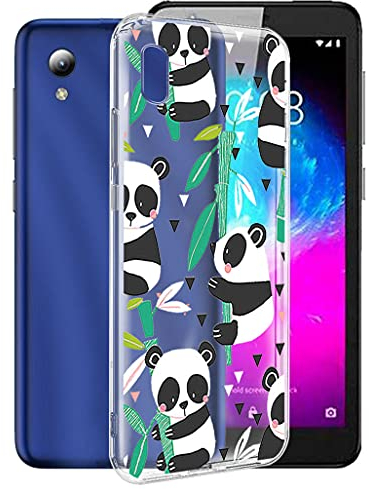 CXKJ Hülle für ZTE Blade A31 Lite (5.0 Zoll) Silikon Hülle, Transparent Silikon TPU Weiche Ultra-dünne Schutzhülle Stoßfest Fallschutz Bumper Case Stylische Handyhülle - CX15