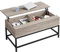 Yaheetech Coffee Table with Storage Compartments, Lift-top Coffee Table with Metal Legs for Living Room, Grey Tea Table with Lifting Tabletop for Home Office, Easy Assembly