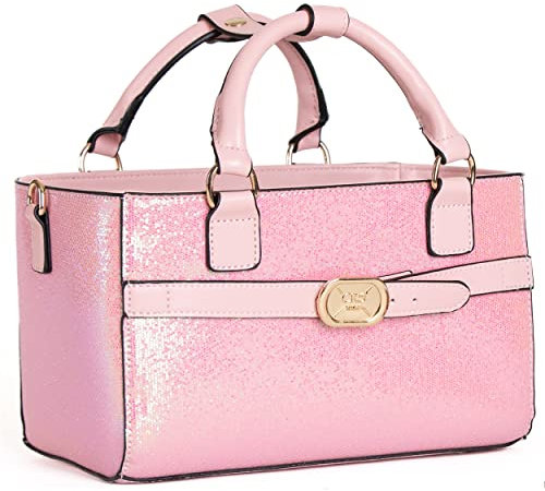 CRS Cross Seitentasche für Eislaufbahn. Eislauf-Zubehörtasche, Eislauf, Roller, Inlineskater, Tanzen, Cheer. Organisiert Schutzhüllen, Wasserflasche, Handy, Schimmerndes Rosa, Einheitsgröße