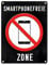 Smartphonefreie Zone Handy verboten Metallschild in 15x20 cm Handyfreie Zone Verbotsschild für Telefone um eine persönliche Atmosphäre in einem Raum zu schaffen