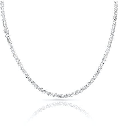 TAIPAN Rope Chain Kordelkette 3,5mm breit 55cm lang Kette aus 925 Sterlingsilber Silberkette unisex inkl. Beutel, Putztuch, Zertifikat (55)